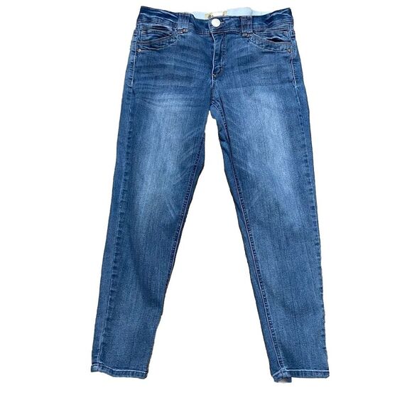 Democracy Denim - Democracy Ab Technology Jeans Womens 12/34x27 Blue Distressed‎ Mid Rise